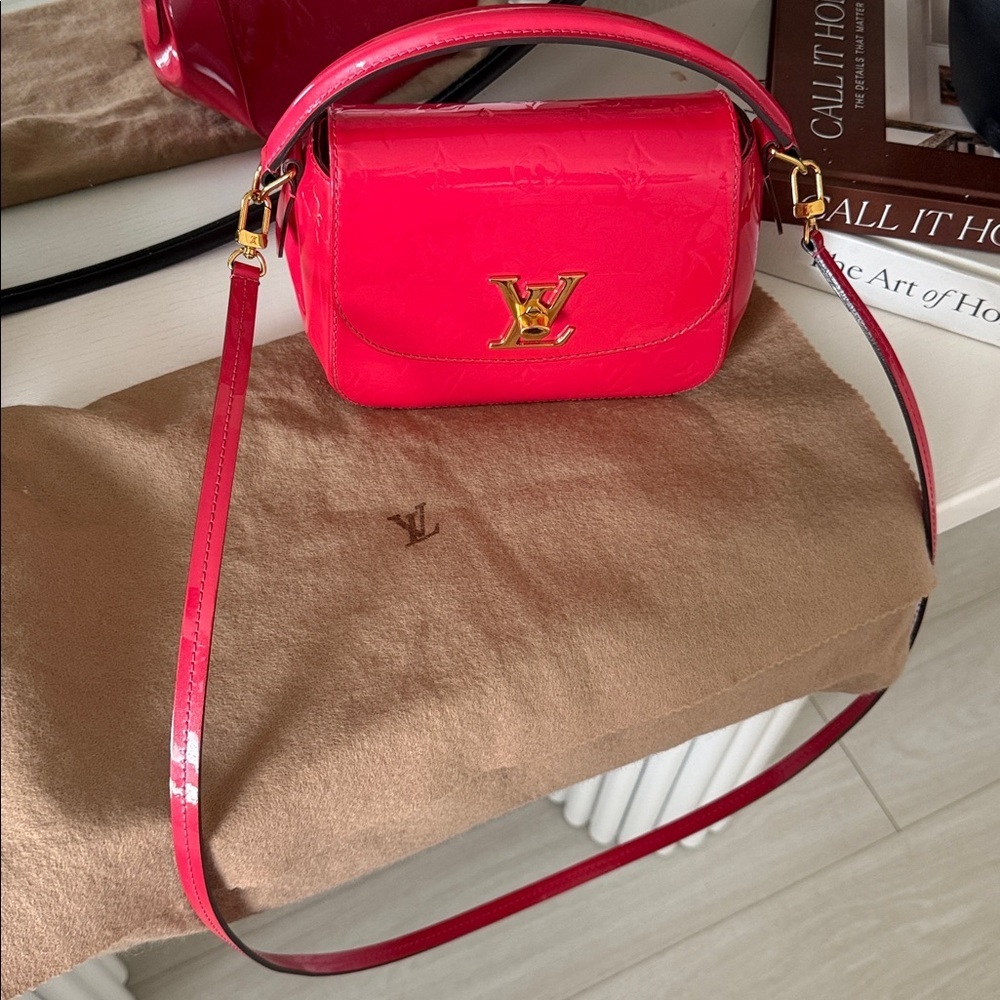 Louis Vuitton Pasadena Handbag Red AUTHENTIC #SR2156 - Picture 14 of 15